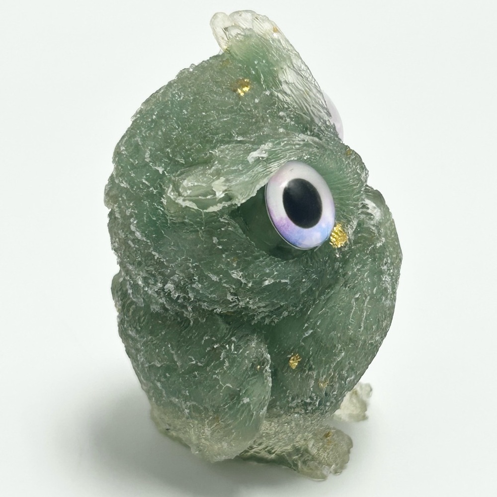Natural crystal and resin Owl Figurine. PRICE IS FIRM! NO LOWBALL OFFERS! - Picture 8 of 10